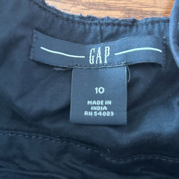 GAP Eyelet Cotton Spaghetti Strap Square Neck Above Knee Dress Size 10 Lined - Picture 6 of 14